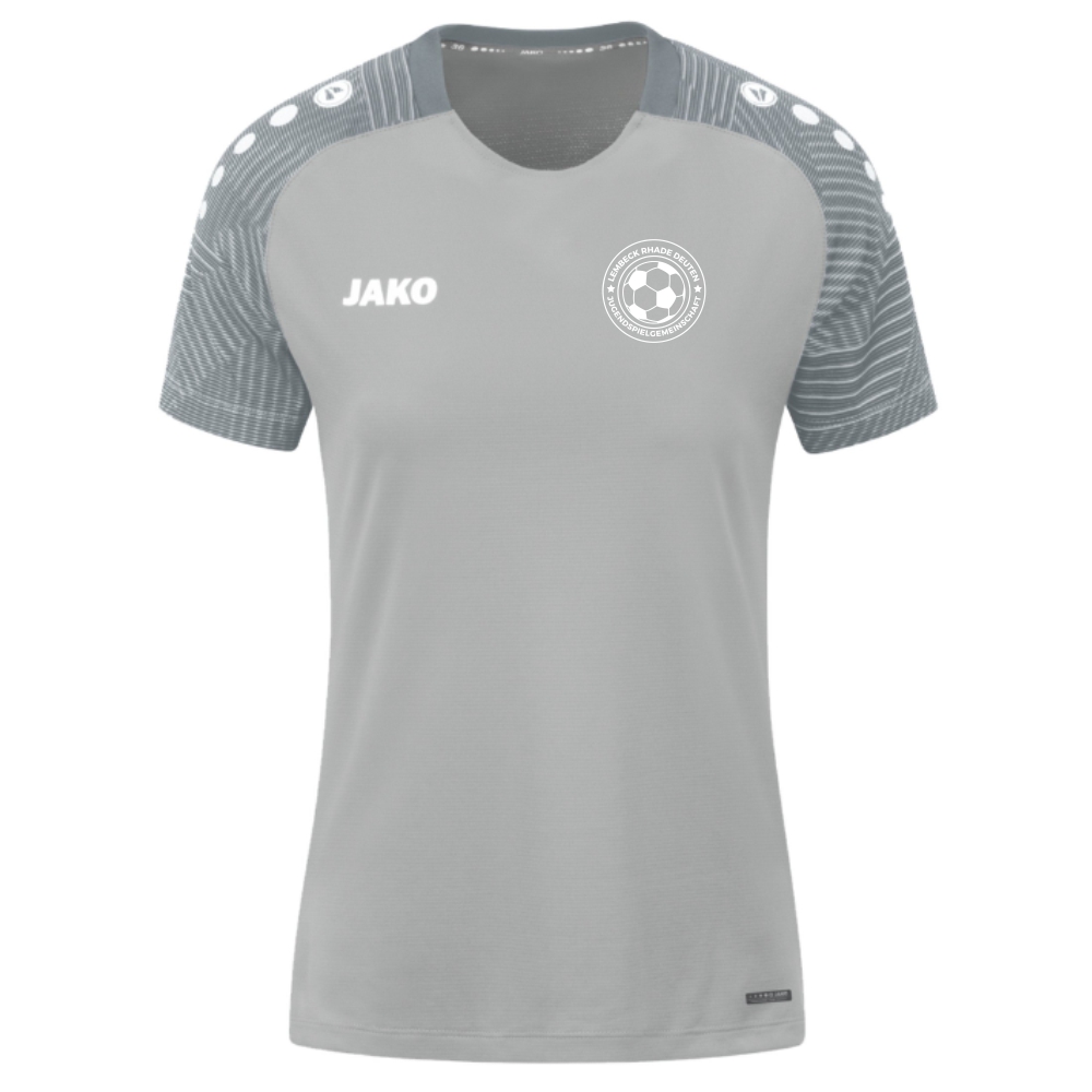 JSG Lembeck Rhade Deuten Performance Damen T-Shirt grau-weiß