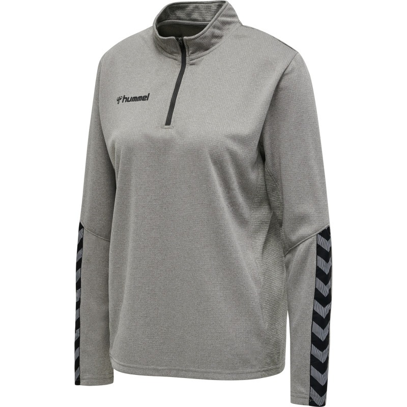 Hummel Hmlauthentic 24 Half Zip Sweatshirt Woman grey melange