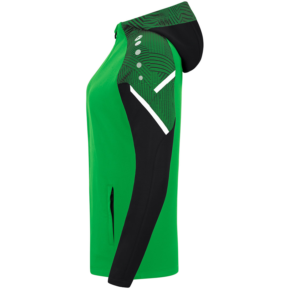 Jako Damen Kapuzenjacke Performance grün-schwarz