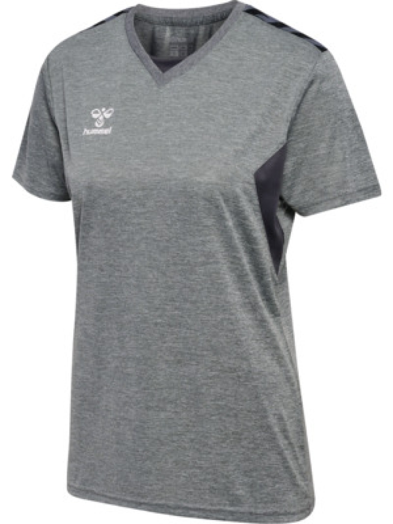 Hummel Hmlauthentic 24 PL Damen Jersey S/S grau
