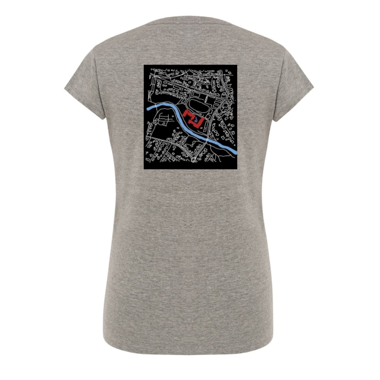 Sekundarschule Vreden Damen Regular Premium T-Shirt Grau Meliert Berkel Logo