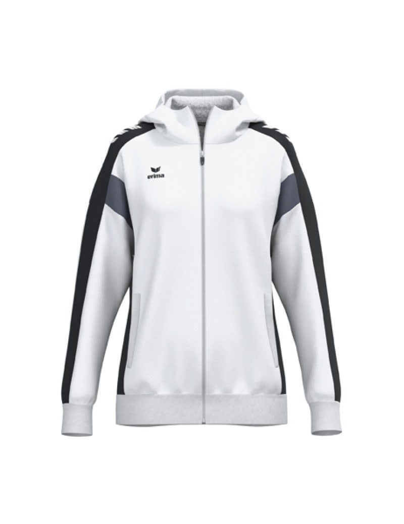 Erima CELEBRATE 125 Damen Trainingsjacke mit Kapuze weiß/schwarz