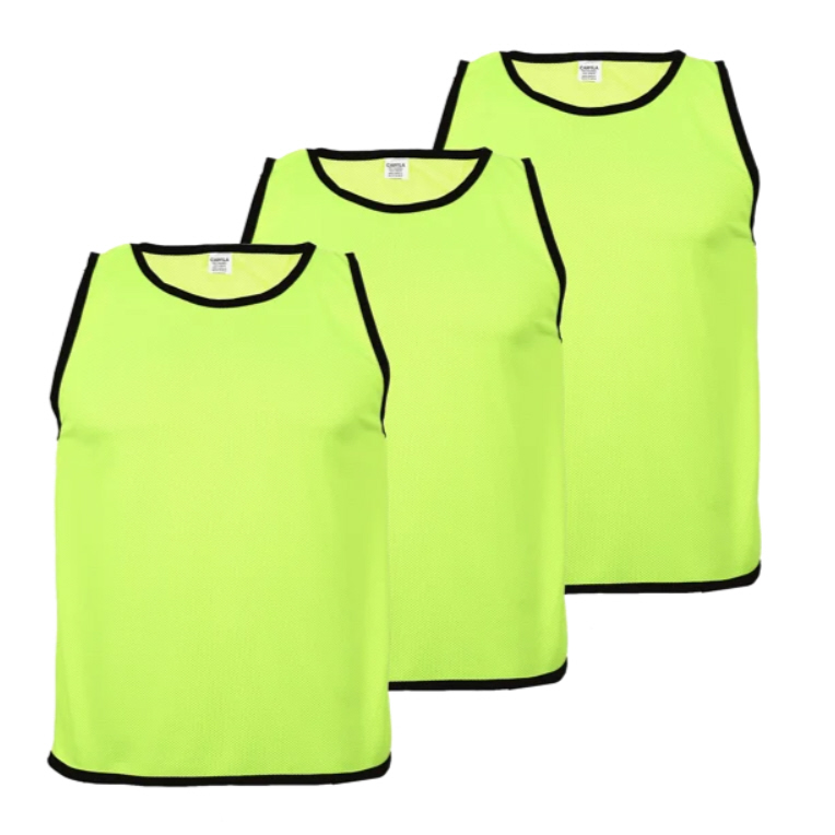Cawila Trainingsleibchen BIB Kennzeichnungshemden | 3er Set gelb