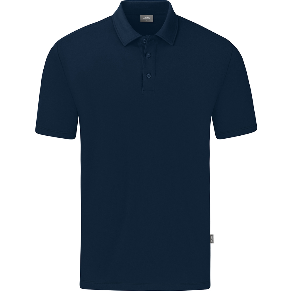Jako Herren Polo Organic Stretch blau