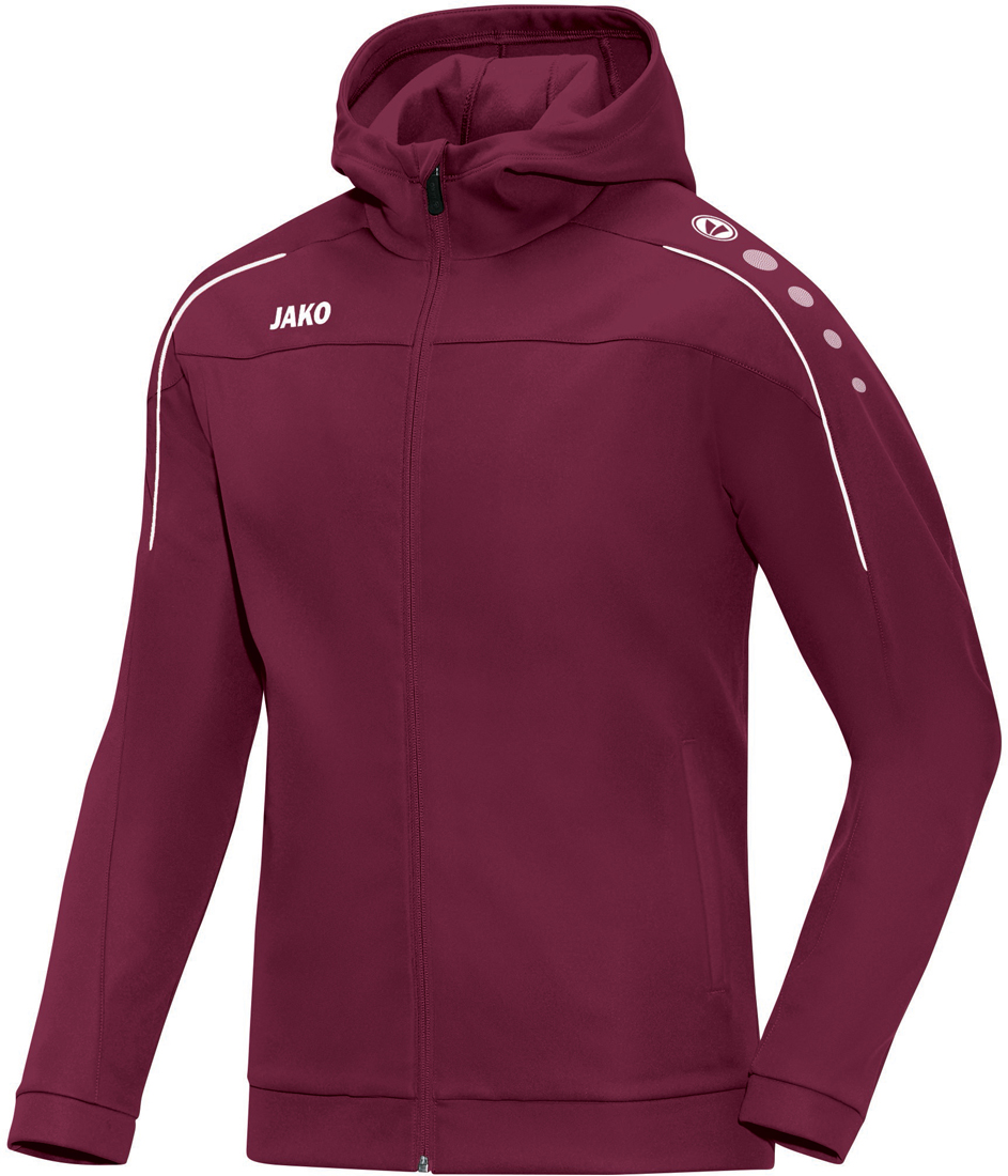 Jako Classico Damen Kapuzenjacke maroon