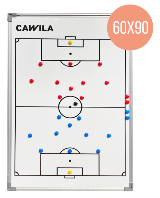 Cawila Taktiktafel Fussball inkl. Tasche| Size: 60 x 90 cm Weiss