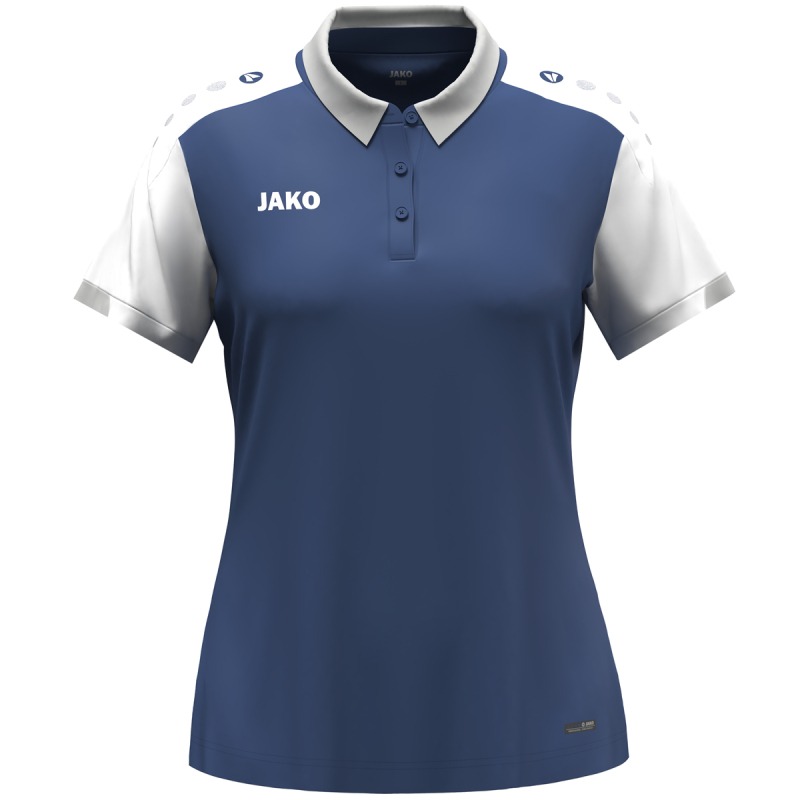 Jako Damen Polo Dynamic Damen nachtblau-weiß-hellgrau