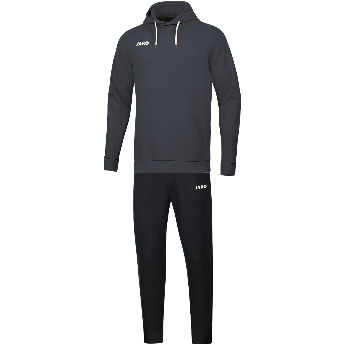 Jako Kinder Jogginganzug Base mit Kapuzensweat anthrazit
