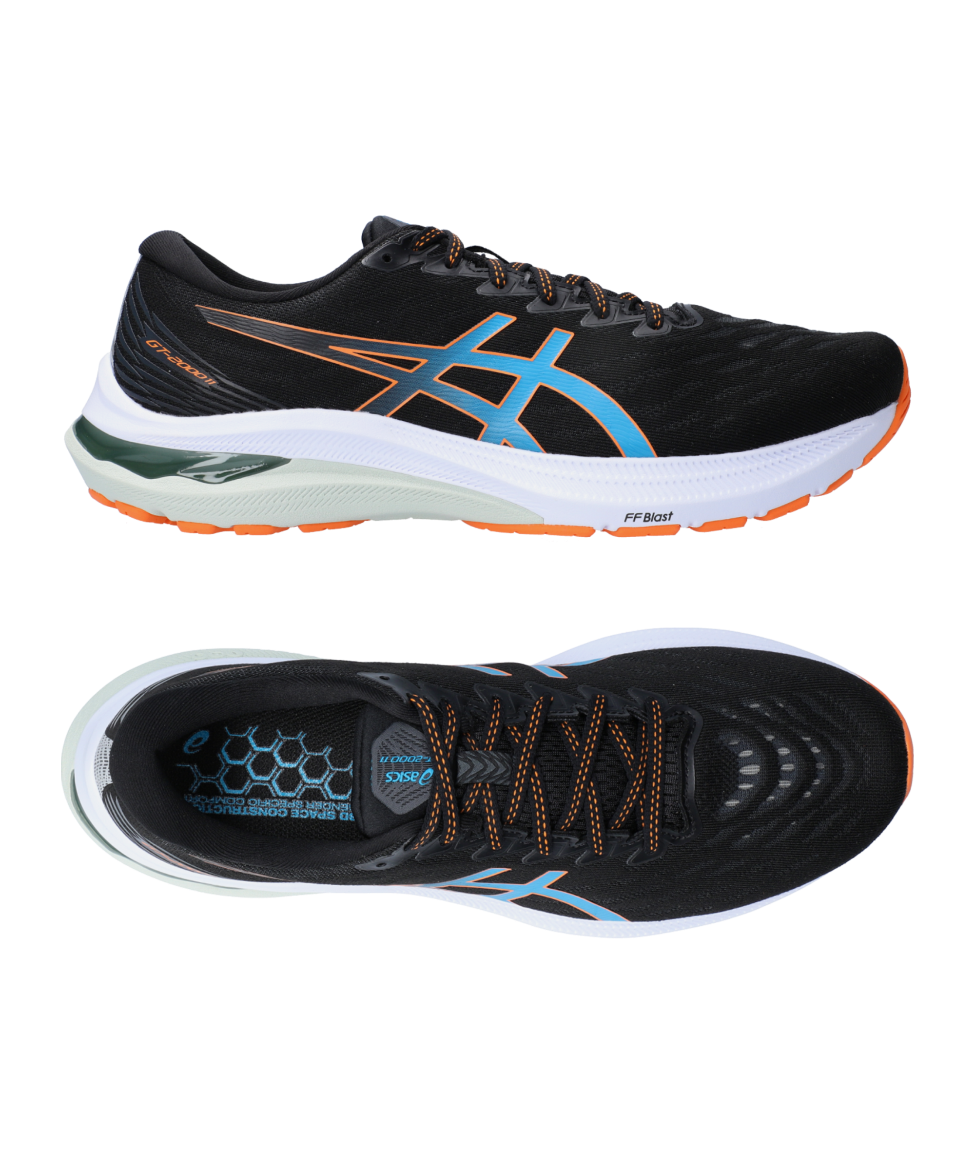 Asics GT-2000 11 Schwarz Orange F006 Laufschuh