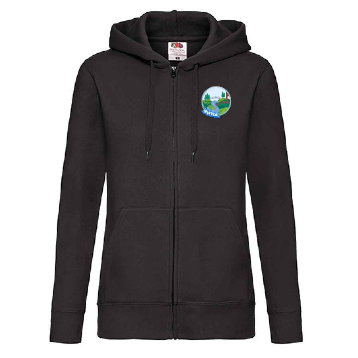 Sekundarschule Vreden Herren Premium Hooded Sweat Jacke Schwarz Berkel Logo