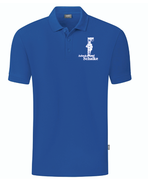 S04 Fanclub Asbeck auf Schalke Polo Organic blau