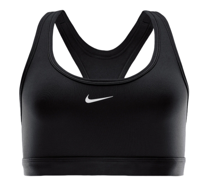 Nike Swoosh Light Support Bra Sport-BH Damen Schwarz Weiss