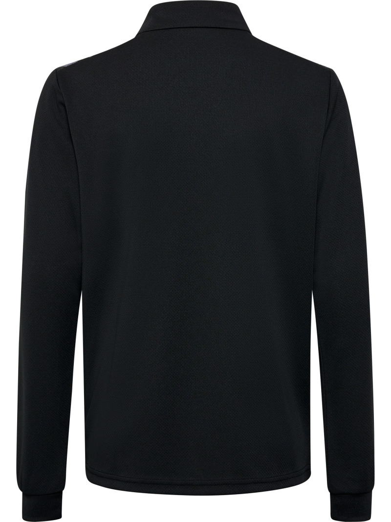 Hummel Hmlauthentic 24 PL Kinder Sweatshirt mit kurzem Reißverschluss schwarz