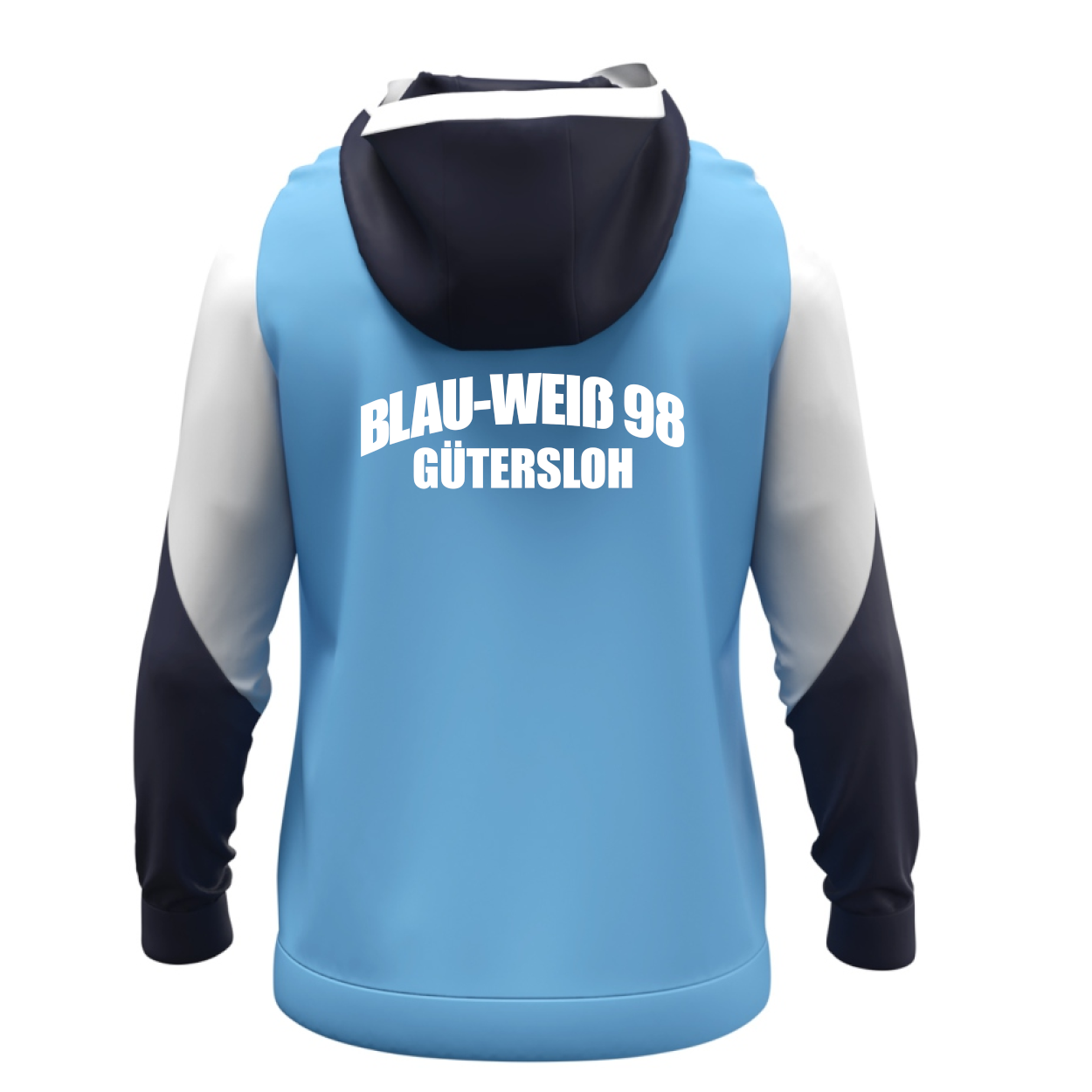 Blau-Weiß 98 Gütersloh Herren Zip Hoodie Dynamic hellblau-weiß