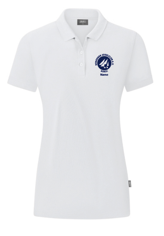 Borkener Segelclub Damen Polo Organic weiß