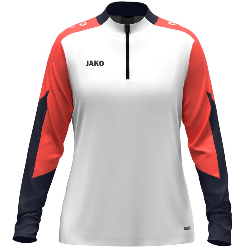 Jako Damen Ziptop Dynamic Damen weiß-coral-marine