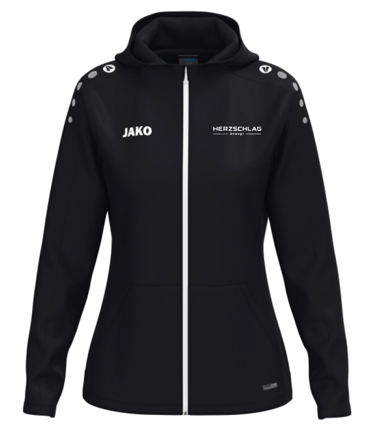 Herzschlag bewegt Kapuzenjacke Light One schwarz Damen