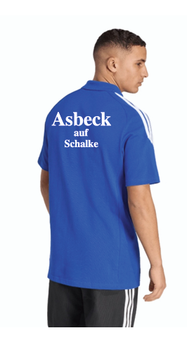 S04 Fanclub Asbeck auf Schalke Polo Shirt Tiro 26 blau