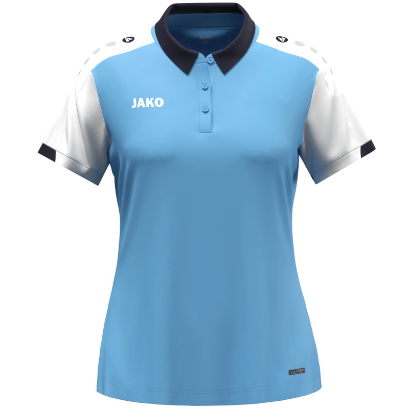 Jako Damen Polo Dynamic Damen skyblue-weiß-marine