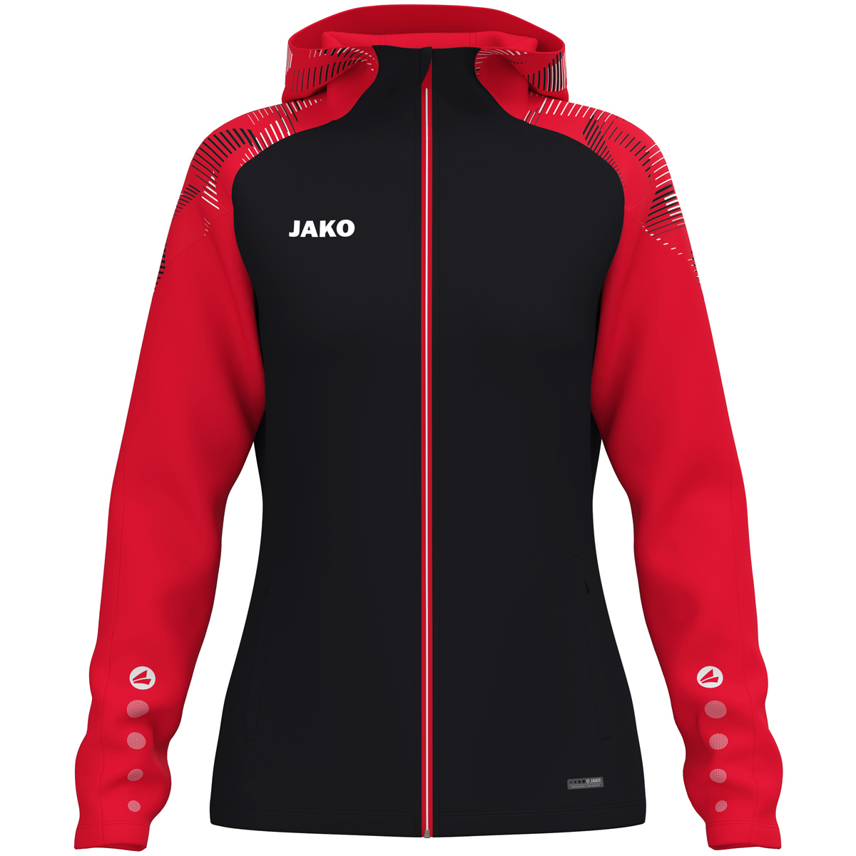 Jako Kapuzenjacke Sonic Damen schwarz/rot