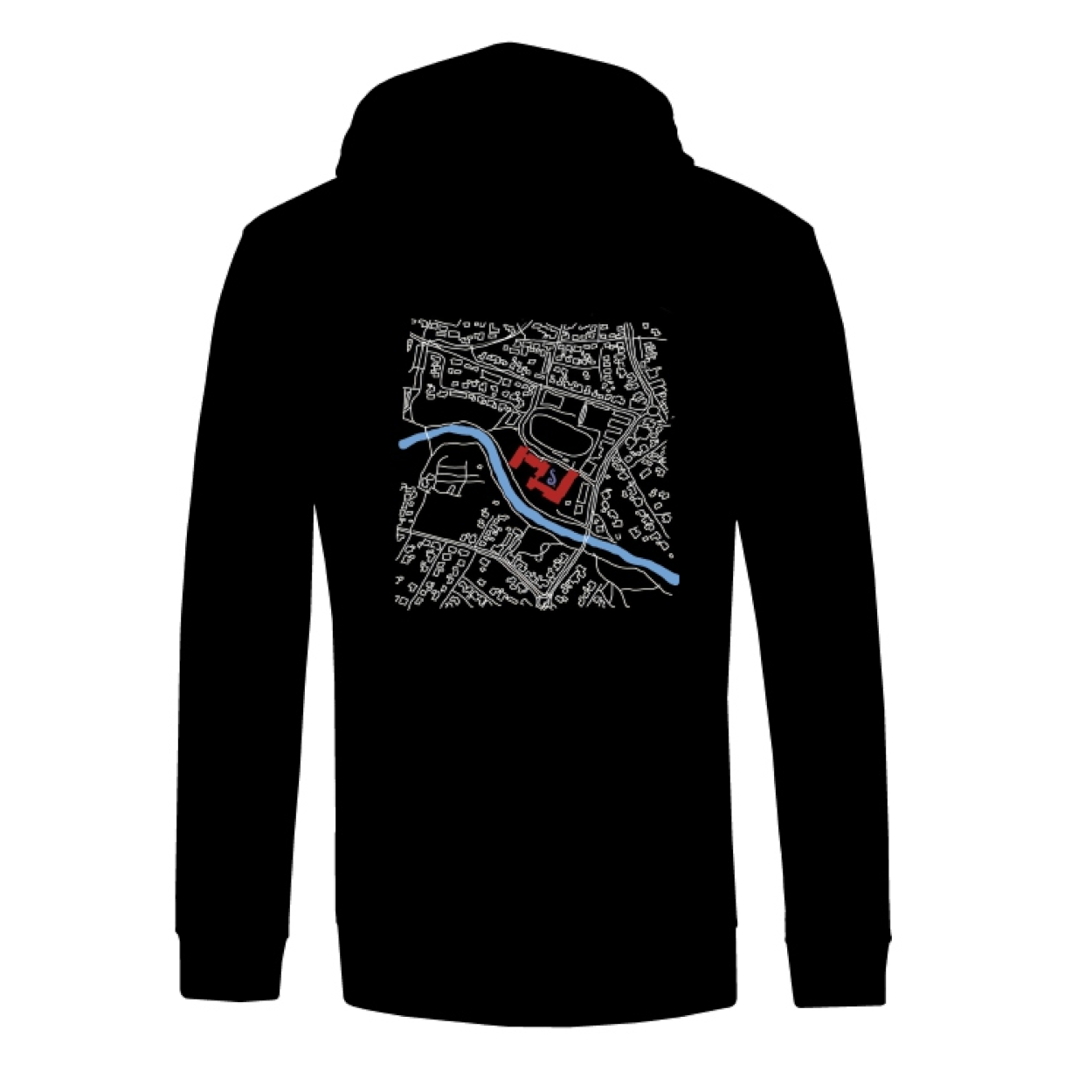 Sekundarschule Vreden Herren Hooded Sweat Schwarz Berkel Logo