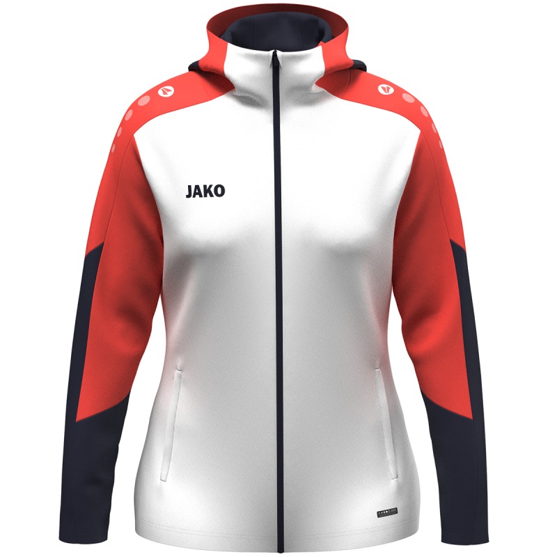 Jako Damen Kapuzenjacke Dynamic Damen weiß-coral-marine
