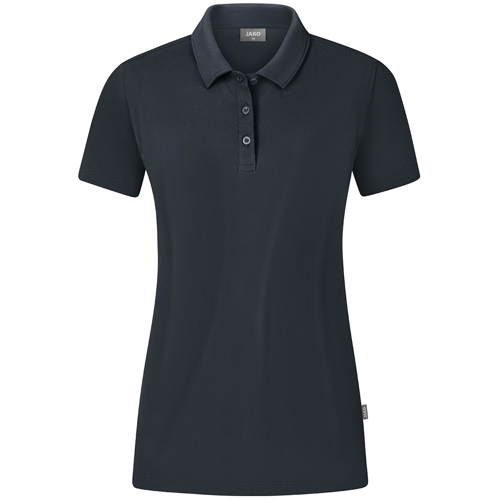 Jako Damen Polo Organic Stretch grau