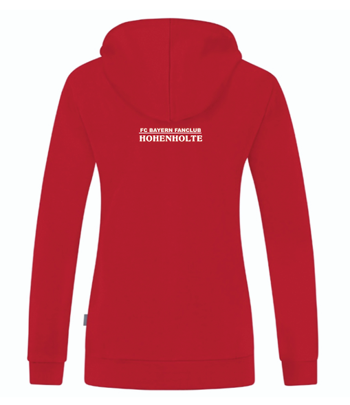 FC Bayern Fanclub Hohenholte Kapuzenjacke Organic Damen rot
