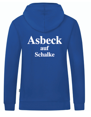 S04 Fanclub Asbeck auf Schalke Kapuzenjacke Organic blau