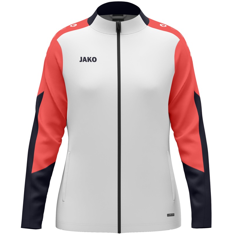 Jako Damen Polyesterjacke Dynamic Damen weiß-coral-marine