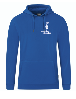 S04 Fanclub Asbeck auf Schalke Kapuzensweat Organic blau