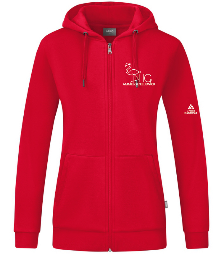 DHG Ammeloe Ellewick Organic Kapuzenjacke rot Damen