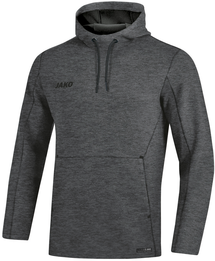Jako Premium Basics Kapuzensweat anthrazit meliert