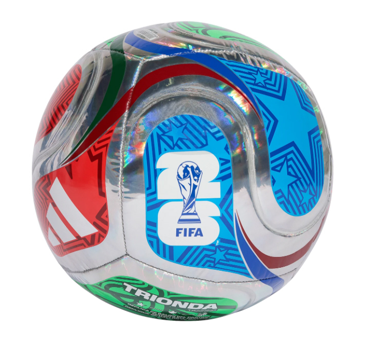 adidas World Cup 26 Trionda Foil Trainingsball silber