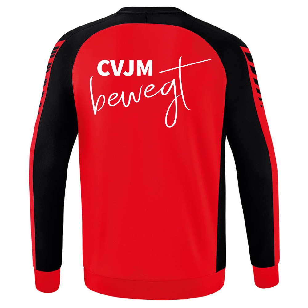CVJM Erima Six Wings Unisex Sweatshirt rot-schwarz