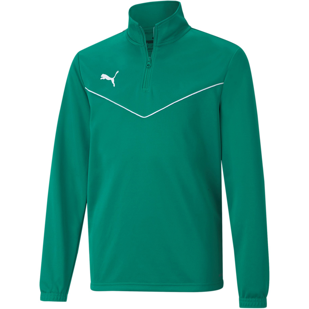 Puma Kinder 1/4 Zip Top teamRISE grün-weiß