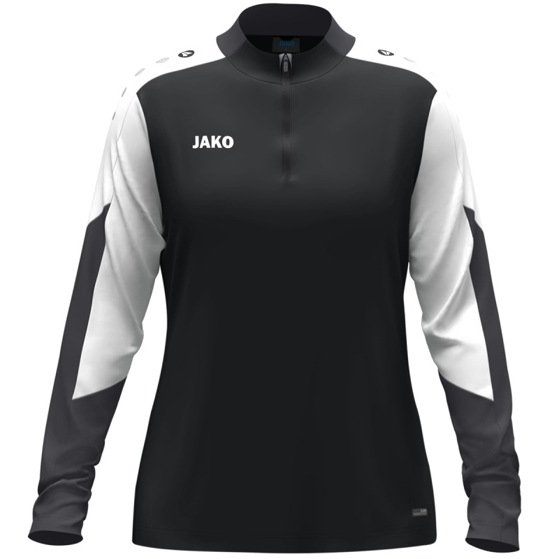 Jako Damen Ziptop Dynamic Damen schwarz-weiß-anthrazit