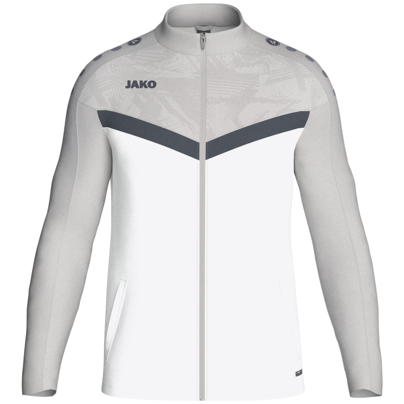 Jako  Polyesterjacke Iconic weiß/soft grey/anthra light