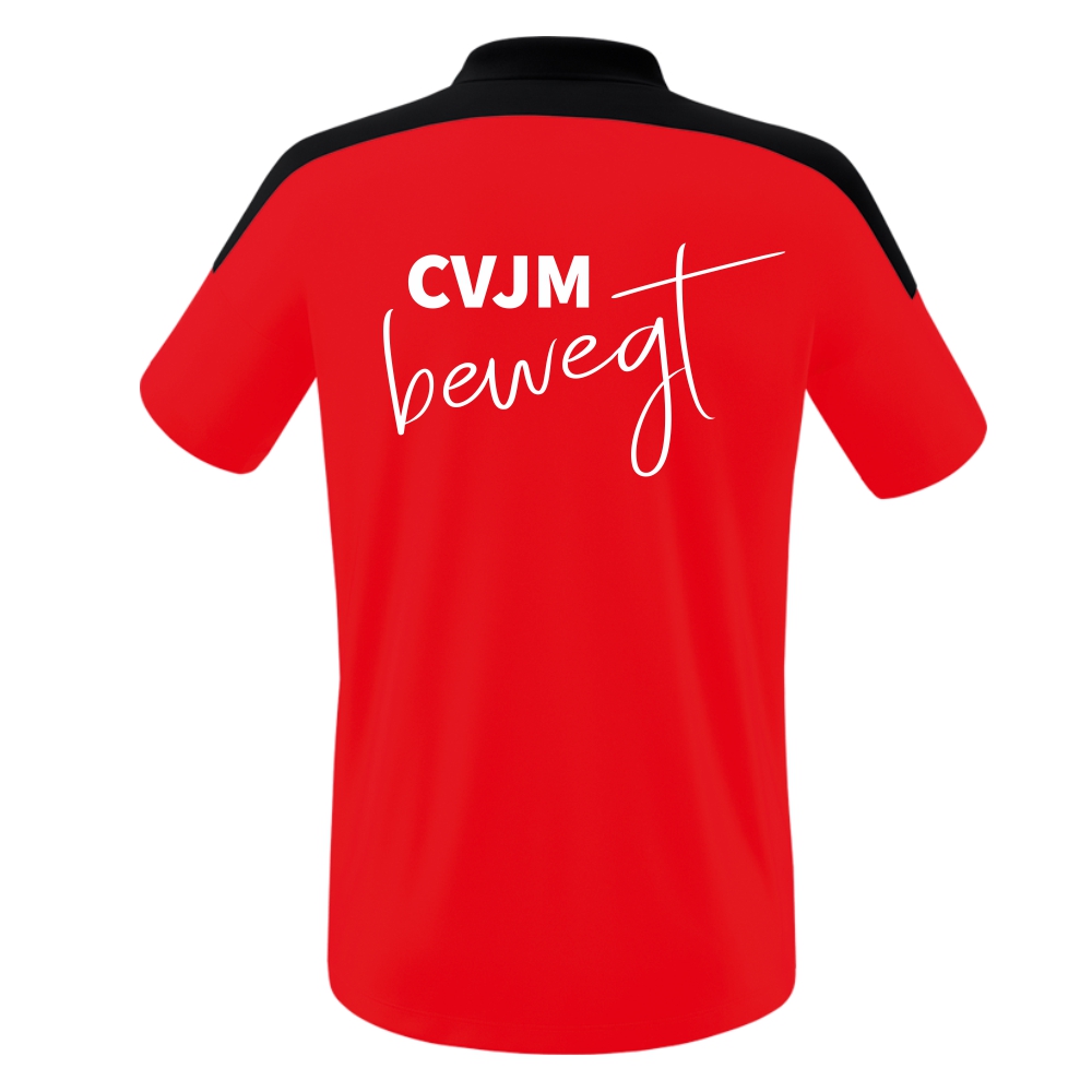 CVJM Erima Change Damen Poloshirt rot-schwarz