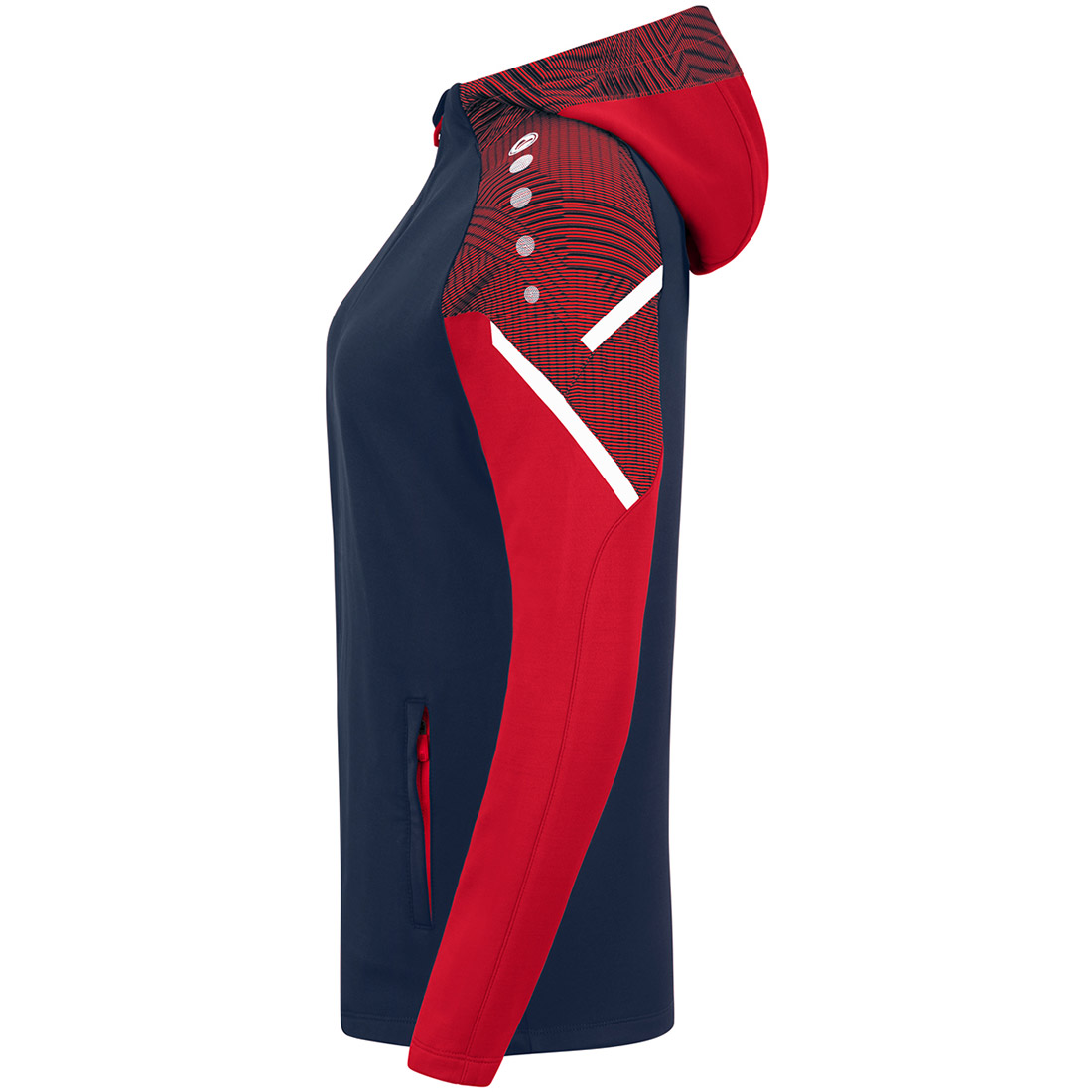 Jako Damen Kapuzenjacke Performance blau-rot