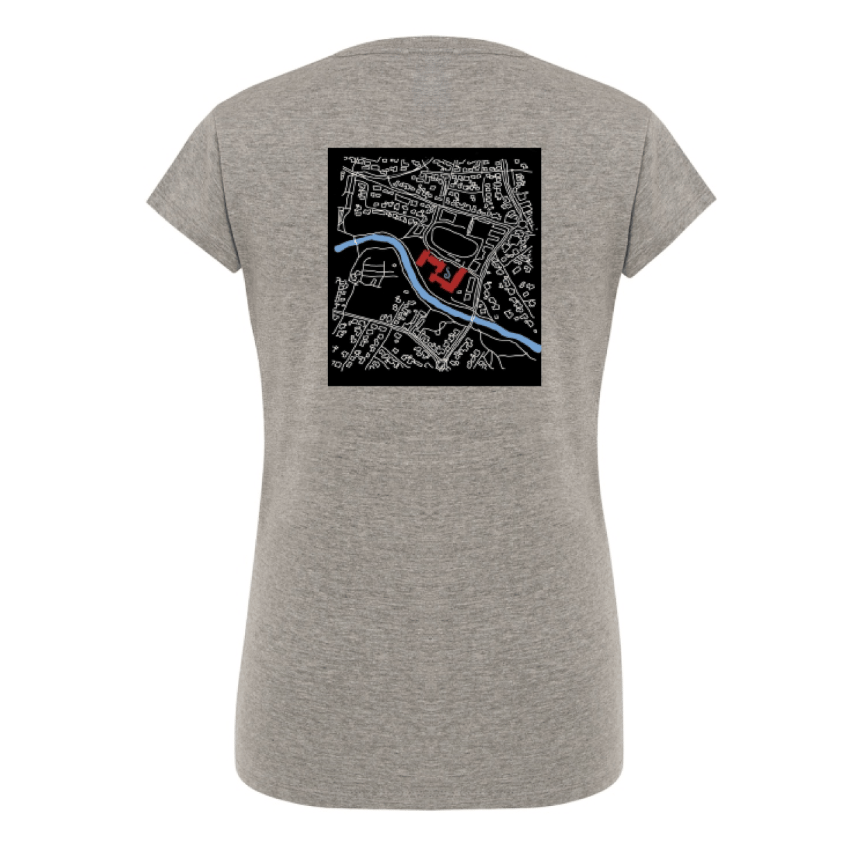 Sekundarschule Vreden Damen Regular Premium T-Shirt Grau Meliert Berkel Logo