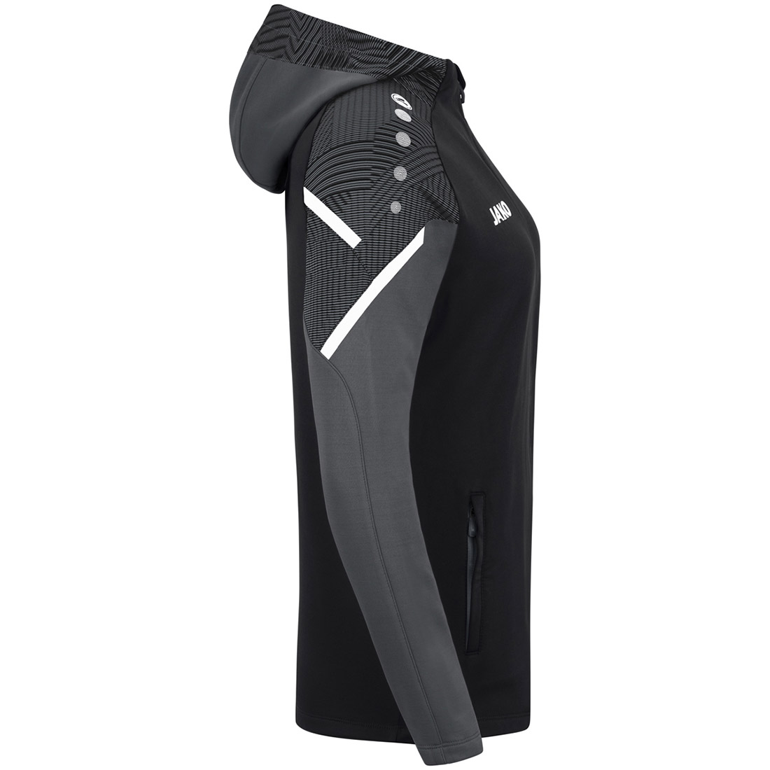 Jako Damen Kapuzenjacke Performance schwarz-grau