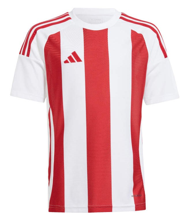 adidas Kinder Trikot Striped 24 White / Team Power Red