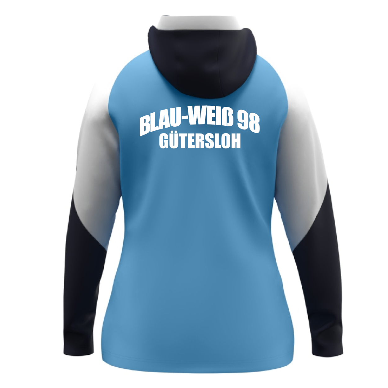 Blau-Weiß 98 Gütersloh Damen Kapuzenjacke Dynamic hellblau-weiß