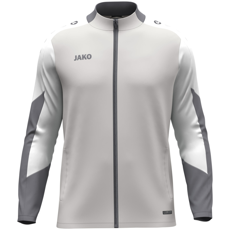 Jako Polyesterjacke Dynamic hellgrau-weiß-grau