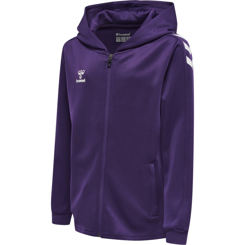 Hummel Hmlcore XK Poly Zip Hood Sweat Kids acai/white