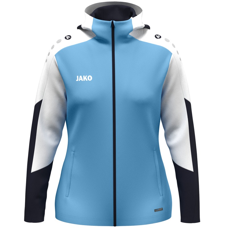 Jako Damen Kapuzenjacke Dynamic Damen skyblue-weiß-marine