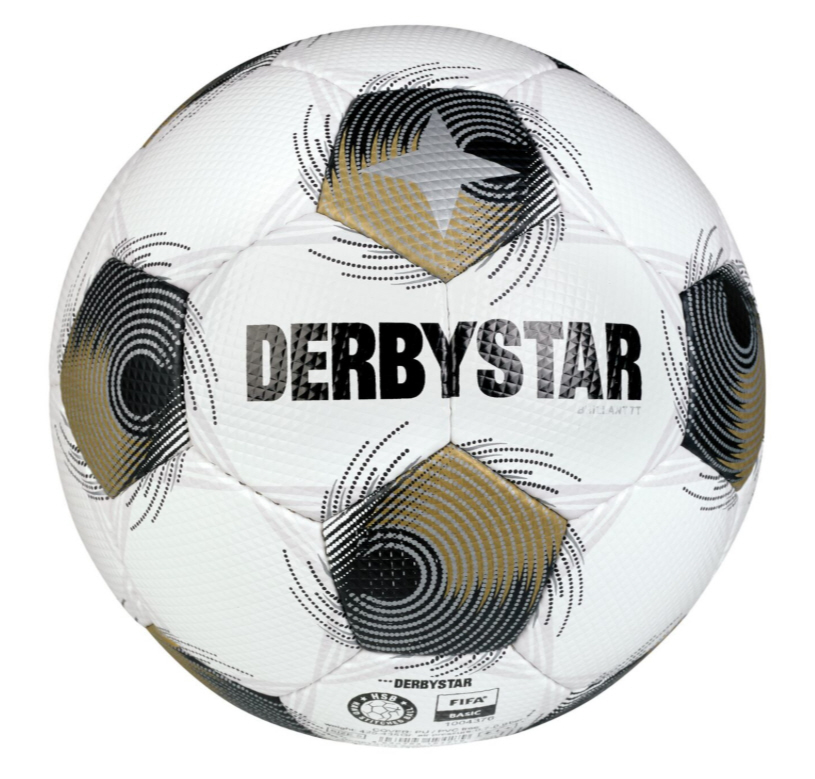 Derbystar Trainingsball Brillant TT v25 weiß/gold/silber | Größe 5