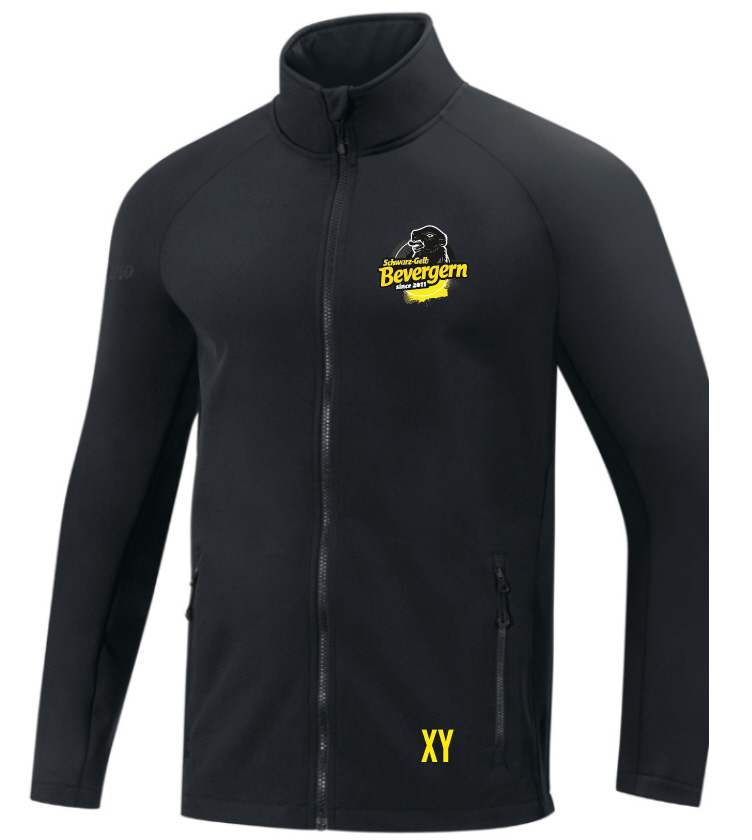 Schwarz Gelb Bevergern Jako Softshelljacke Premium schwarz