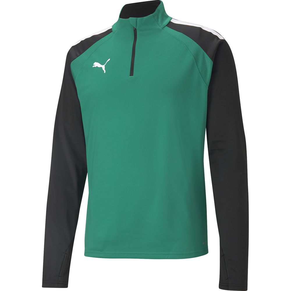 Puma Kinder 1/4 Zip Top teamLIGA grün-schwarz